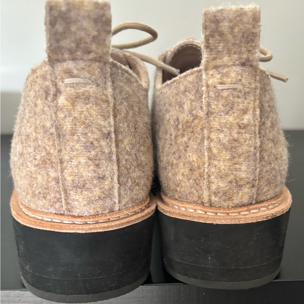 Eileen Fisher Wool Blend Oxford Shoes — Tan - Picture 3 of 4